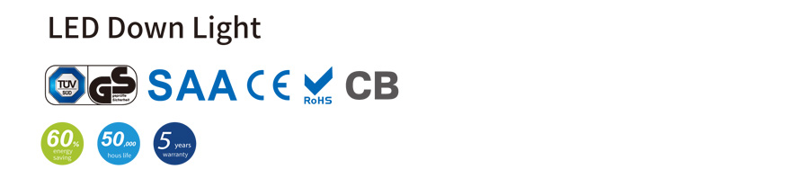 Toppo Lighting Triac Dimming Micro-wave Sensor AC200-240V Tri-color Down Light Various Diameter with different driver 100lm/w